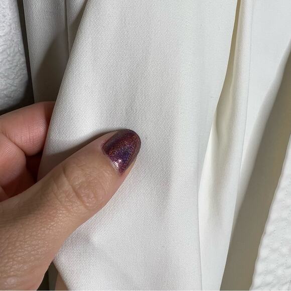 Sally LaPointe White Matte Crepe Belted Pant - Picture 8 of 9